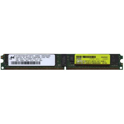 Crucial 2GB PC2-5300 DDR2-667MHz ECC Registered CL5 240-Pin DIMM Very Low Profile (VLP) Single Rank Memory Module CT25672AV667.18FE