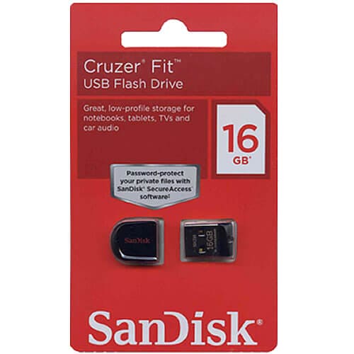 SanDisk Cruzer Fit 16GB USB 2.0 Flash Drive Model SDCZ33-016G-B35