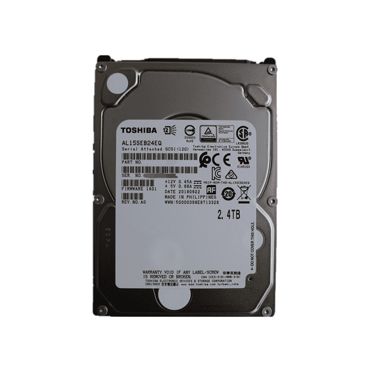 Toshiba 2.4TB AL15SEB24EQ SAS 12Gbs 10K RPM 512e 2.5" Hard Drive HDEBL10GEA51