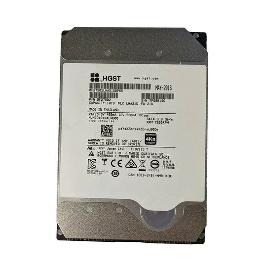 Western Digital HUH721010ALN600 Ultrastar He10 10Tb SATA-6Gbps 3.5-Inch Hard Drive