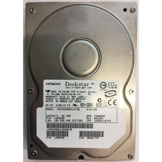 Hitcahi 80GB ULTRA ATA 7200RPM Hard Drive