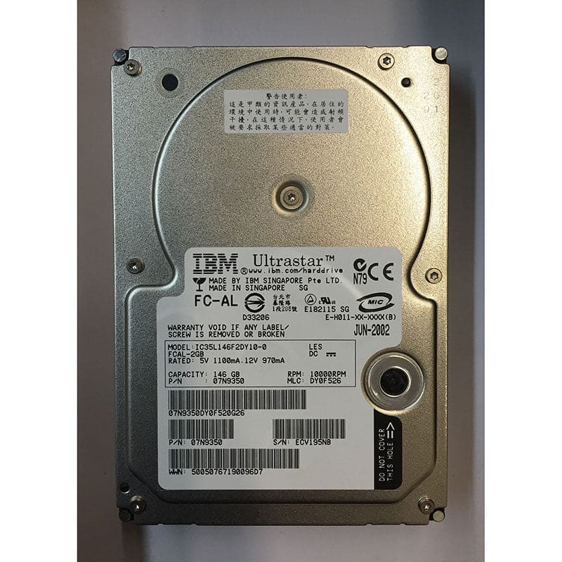 Hitachi Ultrastar IC35L146F2DY10-0 146GB 10KRPM Fibre Channel 3.5-Inch Hard Drive