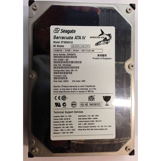 Seagate Barracuda ATA IV 60GB Ultra ATA-100, 7,200 RPM, 2MB Hard Drive