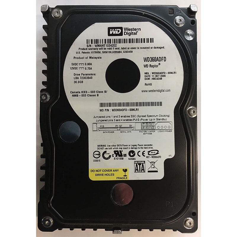 Western Digital RAPTOR 36GB 16MB 3 .5'' SATA