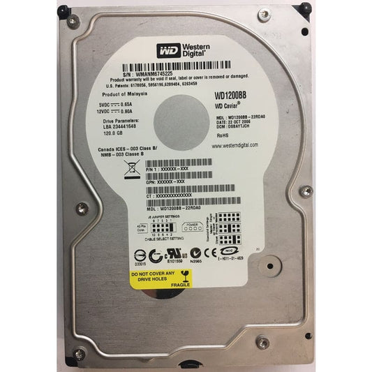 Western Digital 120GB ATA100 7200RPM 8MB 3.5" Hard Drive