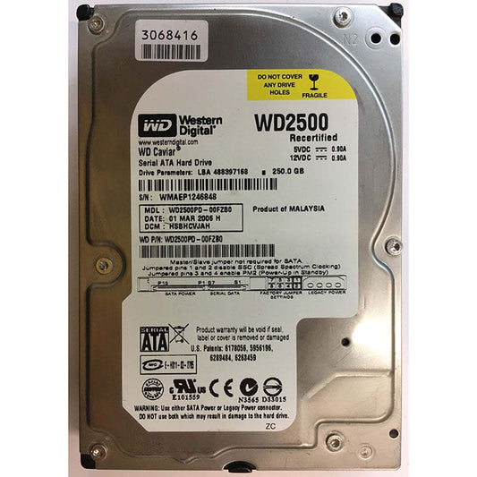 250GB 7200RPM 8MB SATA/150