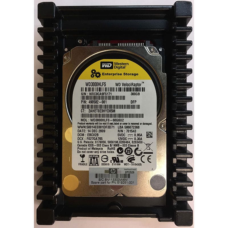 Western Digital VELOCIRAPTOR WD3000HLFS 300GB 10KRPM 16MB SATA-300 3.5" HARD DRIVE