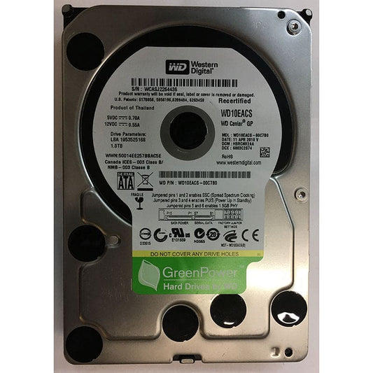 Western Digital CAVIAR GREEN WD10EACS 1TB 16MB SATA-300 3.5" HARD DRIVE