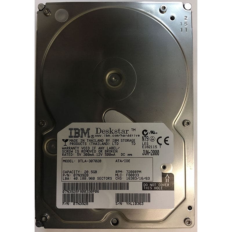 IBM 20GB 3.5 INCH IDE DRIVE 7200RPM