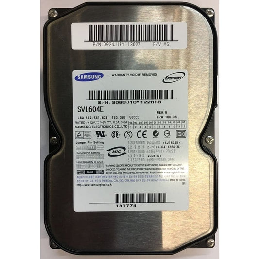 Samsung SpinPoint 160GB 5400RPM 2MB IDE