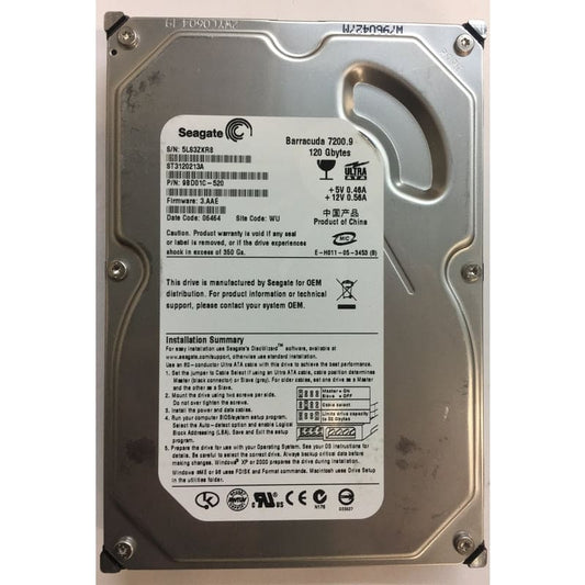 Seagate Barracuda Hard drive 120 GB internal  3.5"  ATA