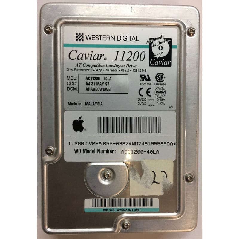 AC11200-00LA - Western Digital Caviar 11200 1.2GB 5200RPM ATA-33 256KB Cache 3.5-Inch Hard Drive