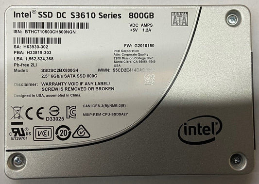 Intel SSDSC2BX800G401 DCS3610 800Gb SATA 6.0Gbps 2.5-Inch Solid State Drive