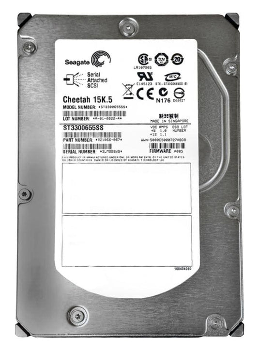 Seagate CHEETAH 15K.5 ST3300655SS 300GB 15KRPM SERIAL ATTACHED SCSI (SAS) 3.5" HARD DRIVE