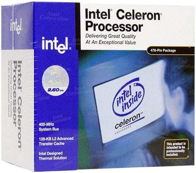 Intel BX80532RC2600B Celeron Socket-478 2.6Ghz 400Mhz 128Kb-Cache Processor