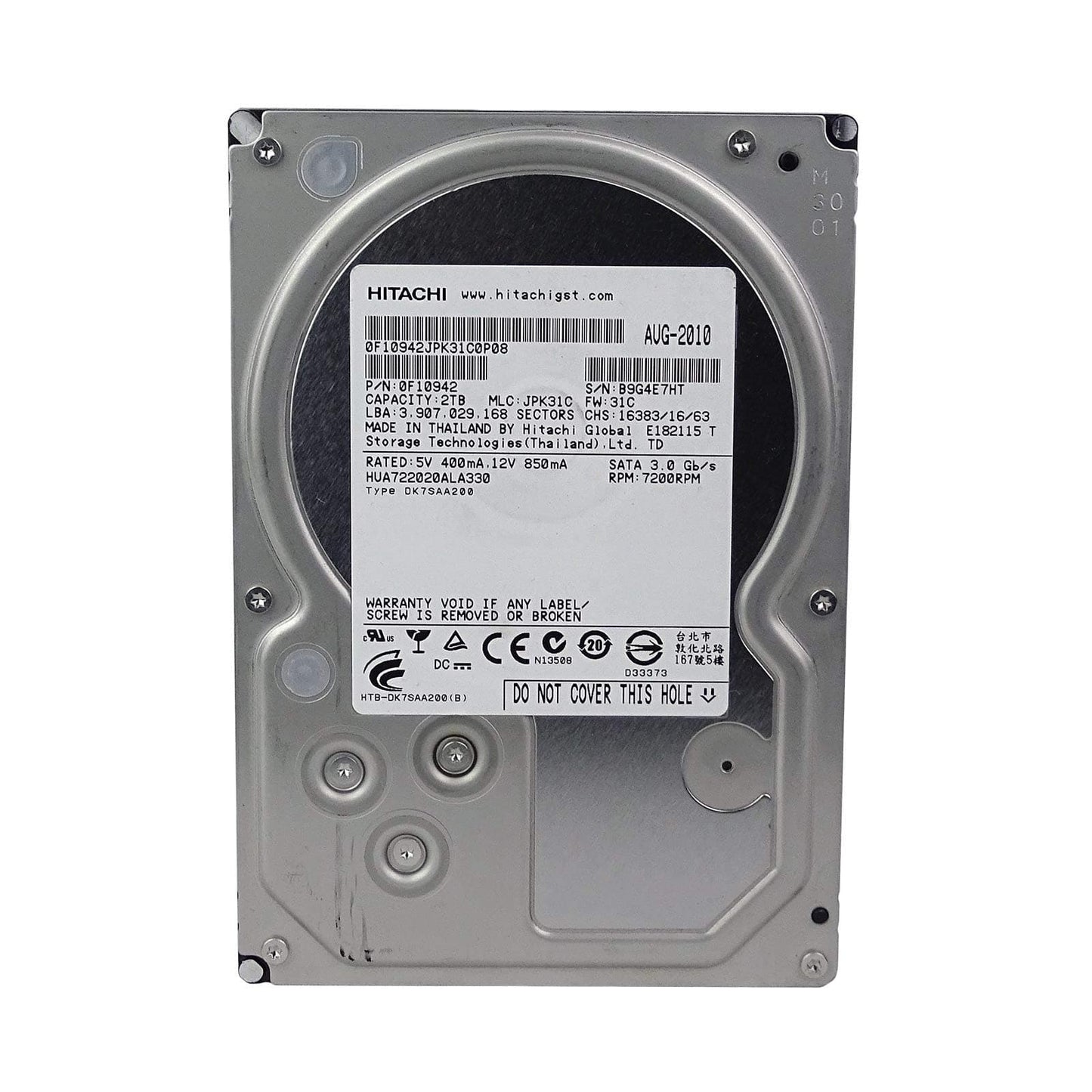 Hitachi Ultrastar A7K2000 2 TB Internal hard drive - 300 MBps - 7200 rpm