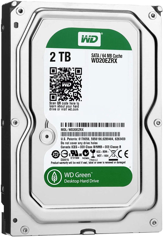 Western Digital Bulk WD20EZRX 2TB SATA 6 Gbs 3.5 in.