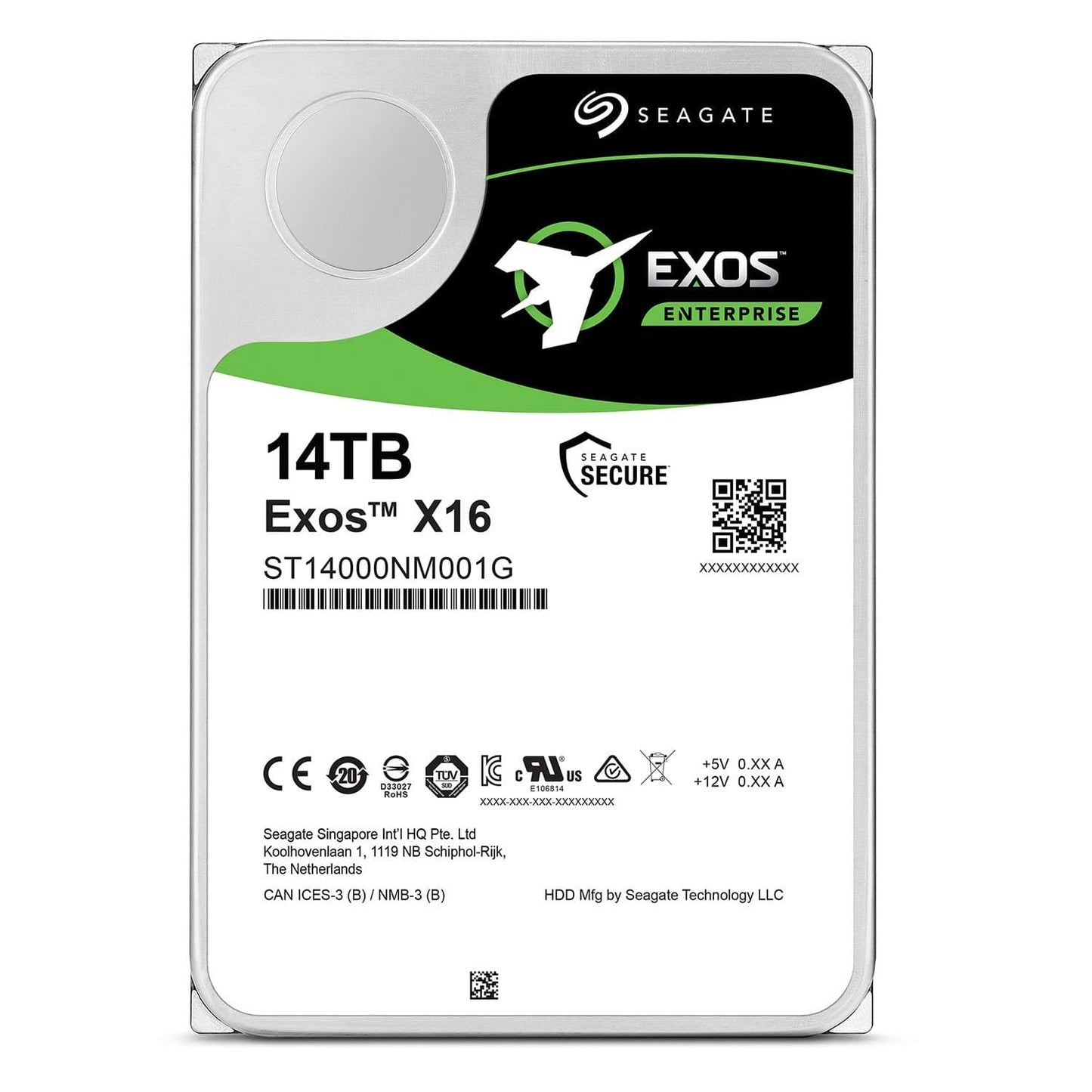 Seagate ST14000NM001G Exos X16 14Tb SATA-6Gbps 7200RPM 3.5-Inch Hard Drive