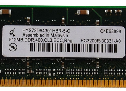 HP 373028-951 512MB PC3200 Ddr DIMM HYS72D64301HBR-5-C