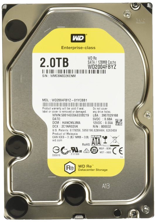 WD RE WD2004FBYZ - hard drive - 2 TB - SATA 6Gb/s