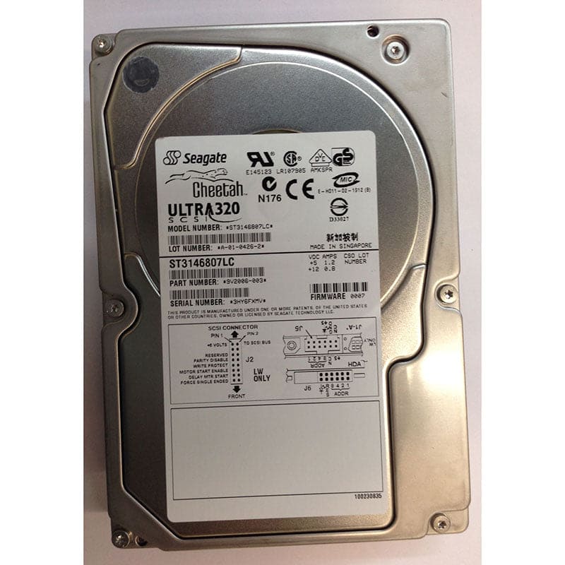 Seagate ST3146807LC Cheetah 10K.6 146Gb 10000Rpm 80-PIN (SCA-2) Ultra-320 SCSI 3.5-Inch Internal Hard Drive 9V2006-003