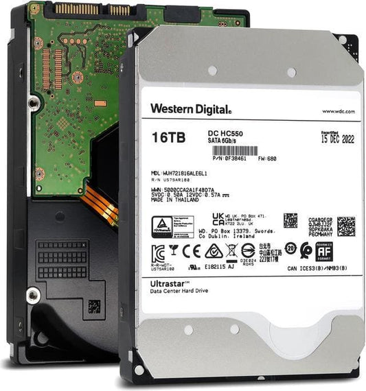 Western Digital 0F38461 DC HC550 16Tb SATA Ultra 512e 7200RPM 512Mb 3.5 Inch Hard Drive