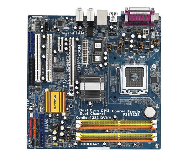 ASROCK ConRoe1333-DVI/H Intel 946G Socket-LGA775 Core 2 Duo  Motherboard