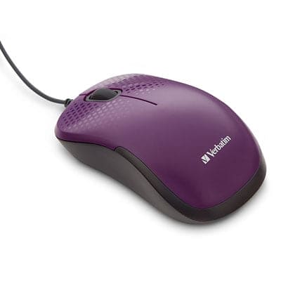 Verbatim - Silent Cord Optical Mouse Purp - 70235