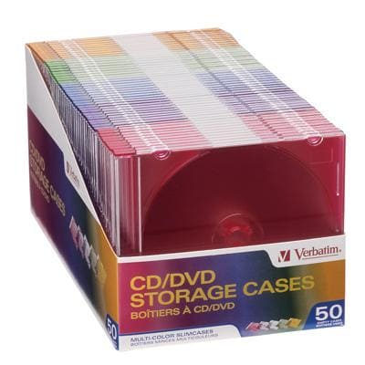 Verbatim - CD/DVD Color Slim Cases 50pk - 94178