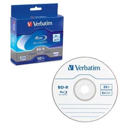 Verbatim - BD-R 25GB 6x Branded 10pk Box - 97238