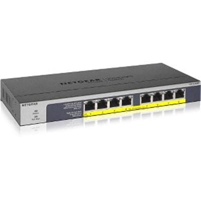 NETGEAR - 8-Port PoE PoEPlus Gigabit Eth - GS108PP-100NAS