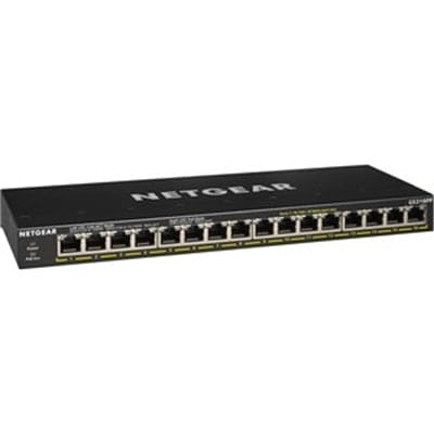 NETGEAR - 16-Port Gig Unmanaged PoE+with - GS316PP-100NAS