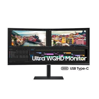 Samsung Electronics - 34" Ultra-wide Curved  Mntr - LS34A654UBNXGO