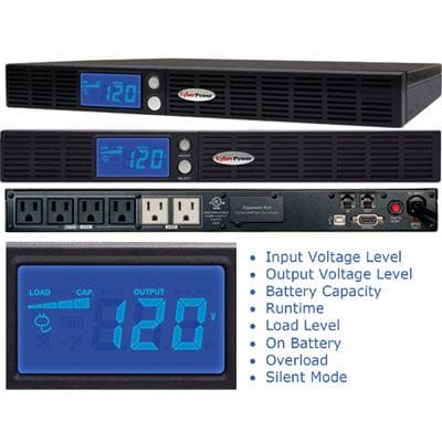 Cyberpower Canada - 700VA / 400W AVR UPS - OR700LCDRM1U