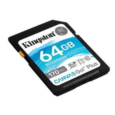 Kingston Digital - 64GB SDXC Canvas Go Plus 170R - SDG3/64GBCR