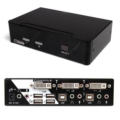 Startech Canada - 2-Port DVI VGA USB KVM Switch - SV231DVIUA