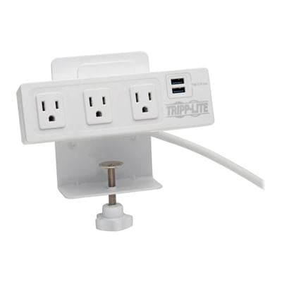 Tripp Lite - 3-Outlet Surge Protector 2 por - TLP310USBCW