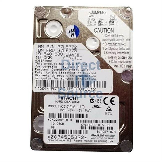 Hitachi 10.0GB IDE 2.5 12mm 4200 Disk Drive