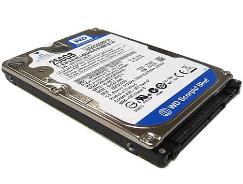 Western Digital Scorpio Blue WD2500BPVT 250GB 5400 RPM 8MB Cache SATA 3.0Gb/s 2.5" Internal Notebook Hard Drive