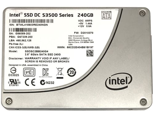 Intel SSD SSDSC2BB240G4 DC S3500 Series 240GB 2.5inch SATA