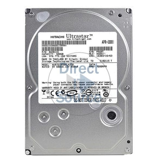 Hitachi ULTRASTAR A7K1000 HUA721050KLA330 500GB 7200 RPM SATA-300 3.5" HARD DRIVE FACTORY RECERTIFIED