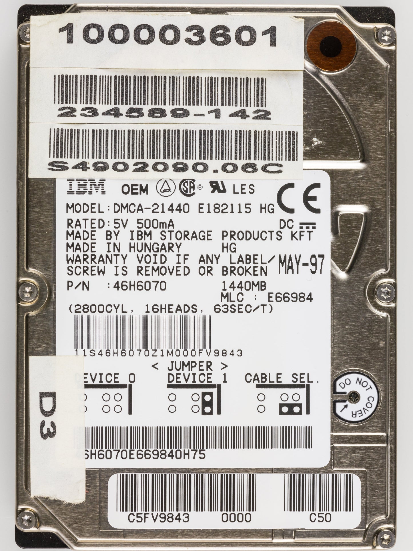 IBM 1.4GB Hard Drive 2.5" 12.5MM 4200RPM