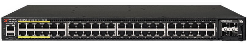 Brocade ICX7450-48P-E 48-Port PoE+ Managed Rack-Mountable Switch