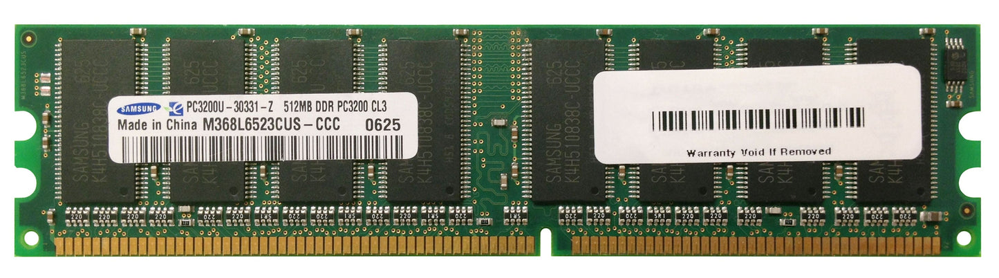 Samsung 512 MB Memory - DIMM 184-pin - 400 MHz ( PC3200 )