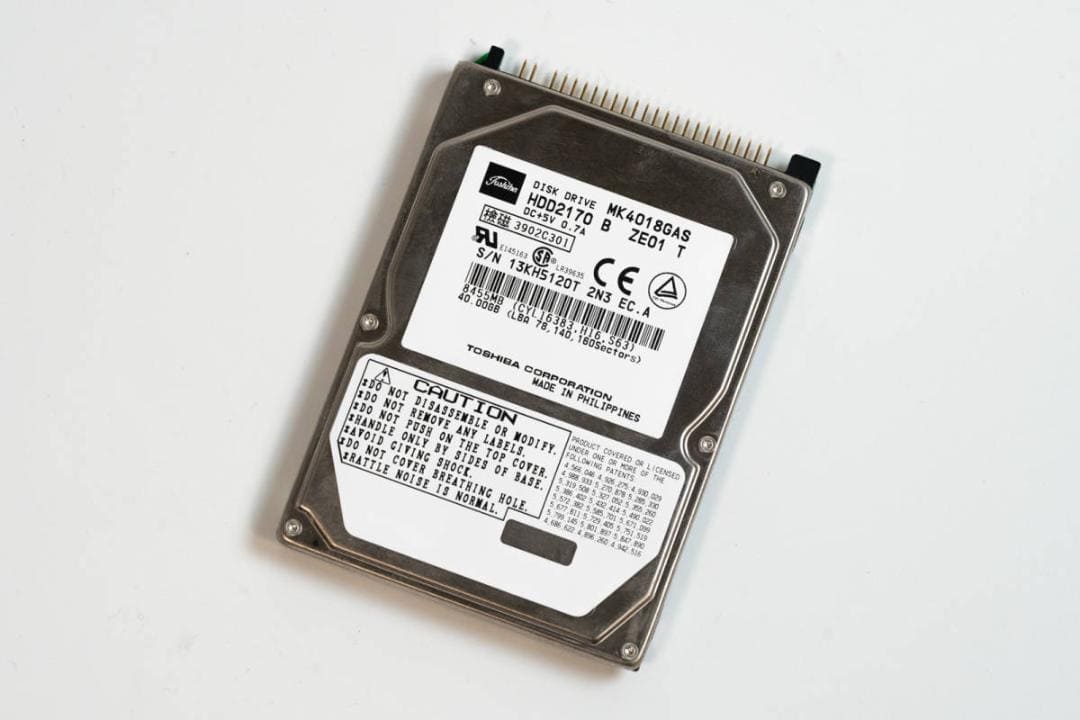 Toshiba 40GB 4200RPM ATA-100 2MB Cache 2.5-inch Internal Hard Drive MK4018GAS