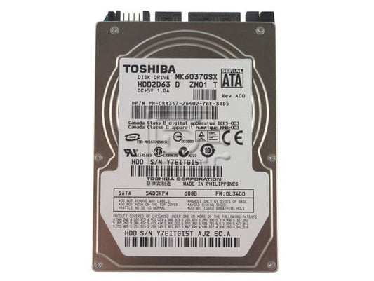 Toshiba 60G 5400RPM 2.5" SATA NOTEBOOK HDD