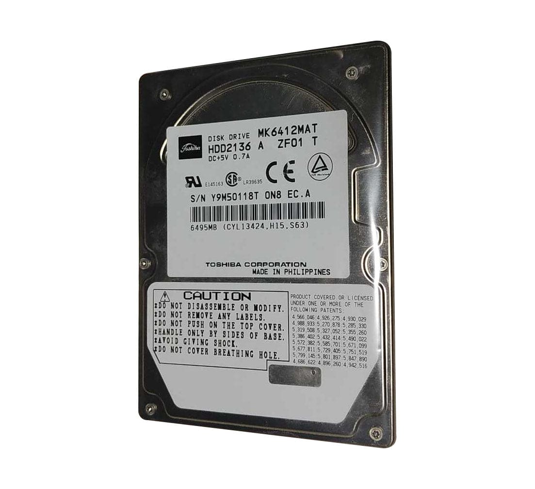 Toshiba 6.49GB 8.5MM ATA/33 13MS 512K 4200RPM 2.5"HDD