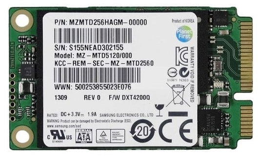 Samsung SSD MZMTD256HAGM-00000 PM841 256GB SATA III 6GB MicroSATA MiniPCIE 3Bit MLC