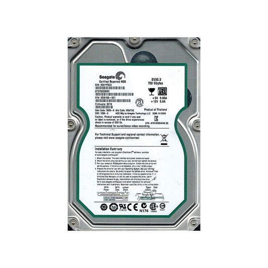 Seagate SV35.3 750GB SATA/300 7200RPM 32MB HDD FACTORY RECERTIFIED