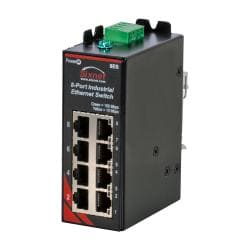 Sixnet SlimLine Plus Unmanaged Industrial Ethernet Switch; 8 RJ45 10/100 ports